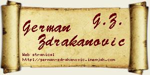 German Ždrakanović vizit kartica